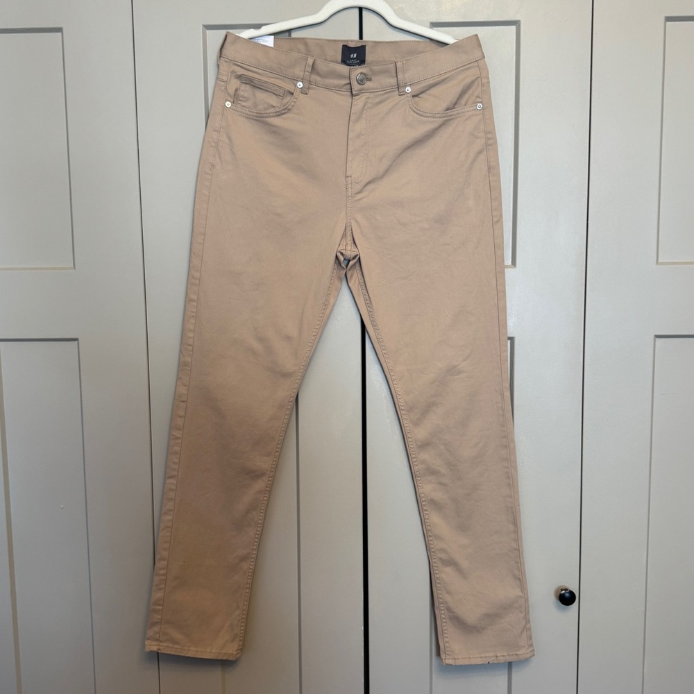 H&M Men’s Slim Fit Khaki Chino Pants NWT | Tan Beige | W32 L32